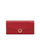 Fendi F Continental Chain Wallet - Red