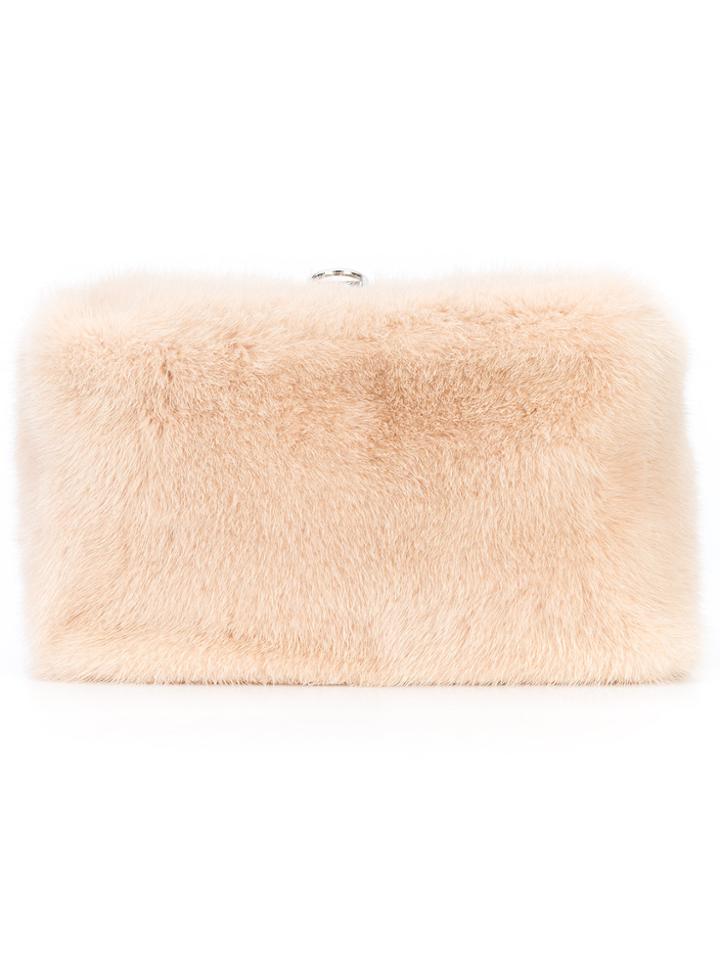 Proenza Schouler Asymmetrical Frame Clutch - Pink & Purple