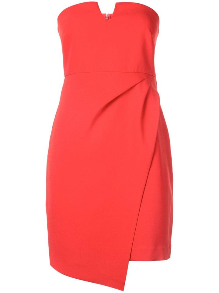 Likely Bandeau Wrap Mini Dress - Red