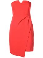 Likely Bandeau Wrap Mini Dress - Red