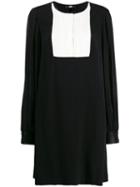 Karl Lagerfeld Pleated Sleeve Dress - Black
