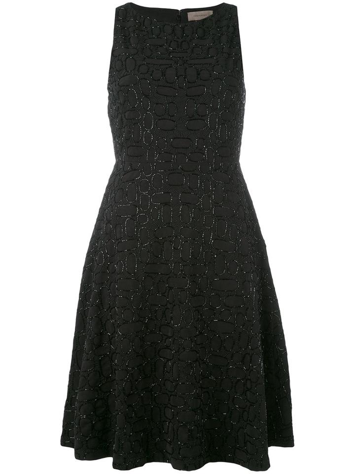 Tony Cohen - Embroidered Shift Dress - Women - Polyester - 36, Women's, Black, Polyester
