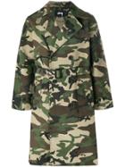 Stussy Camouflage Trench Coat - Green