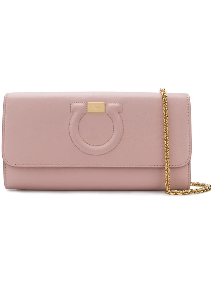 Salvatore Ferragamo Updated Thalia Clutch - Pink & Purple