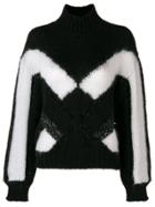 Alberta Ferretti Contrast Knit Sweater - Black
