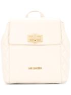 Love Moschino Small Quilted Backpack - White