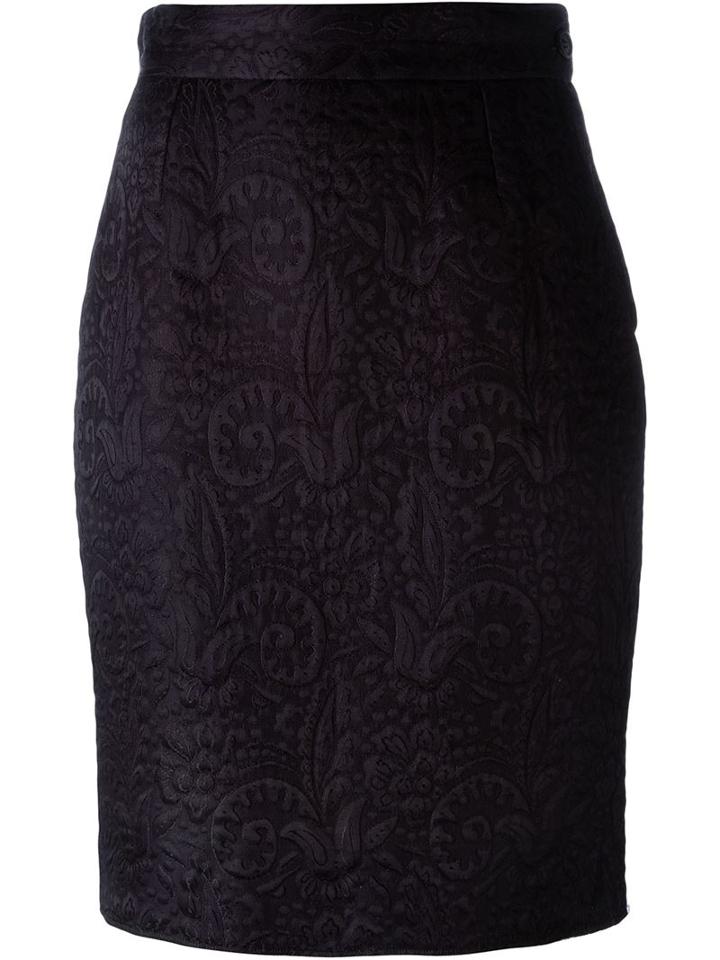 Moschino Vintage Jacquard Pencil Skirt