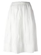 Issey Miyake Pleated Flared Skirt, Women's, Size: 2, White, Polyester