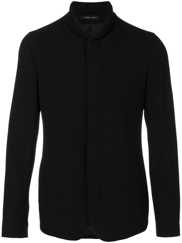 Emporio Armani Bomber Collar Blazer - Black