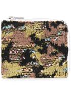 Coohem Knit Tweed Camouflage Wallet - Green