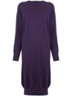 H Beauty & Youth Cut Out Knitted Dress - Pink & Purple