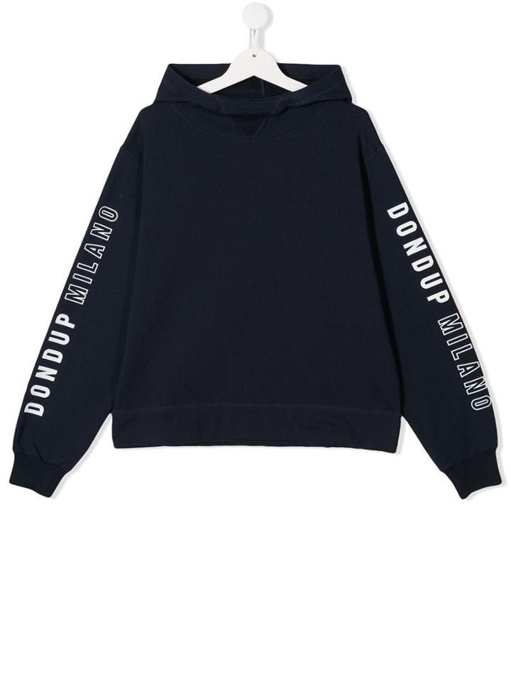 Dondup Kids Logo Hoodie - Blue