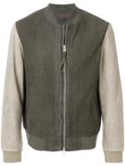 All Saints Two-tone Bomber Jacket - Grey