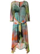 Mara Mac Tied-waist Midi Dress - White