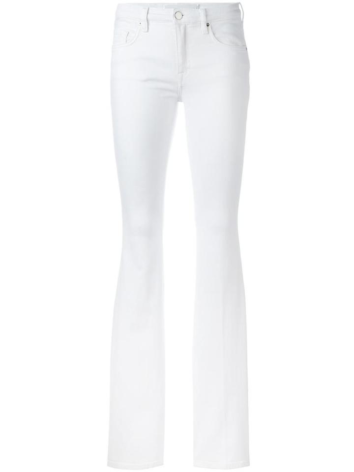 Victoria Victoria Beckham Flared Jeans, Women's, Size: 27, White, Cotton/elastodiene