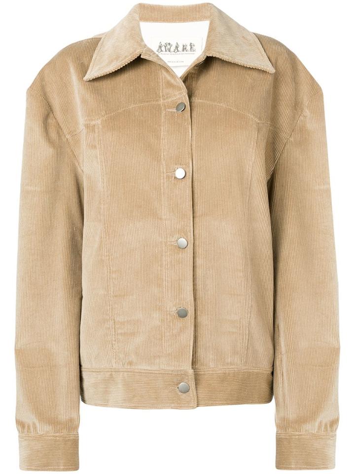 A.w.a.k.e. Corduroy Oversized Jacket - Brown