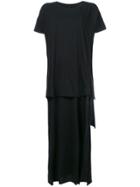 Barbara I Gongini Long Flared Dress - Black