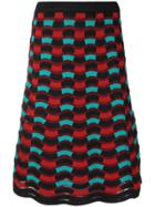 M Missoni Knitted A-line Skirt - Red