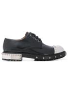 Alexander Mcqueen Metallic Cap Brogues - Black