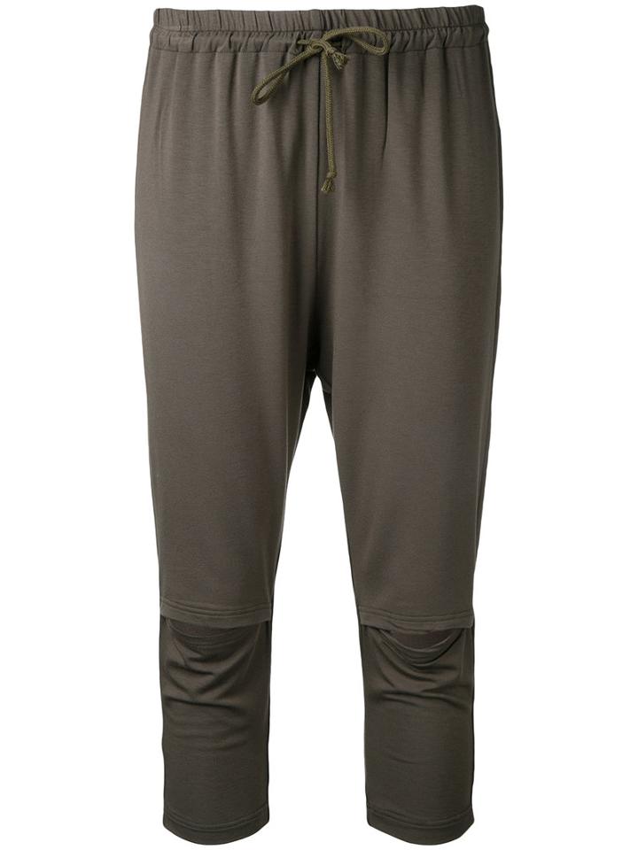 Undercover - Cut-out Trousers - Women - Polyurethane/rayon - 3, Women's, Green, Polyurethane/rayon