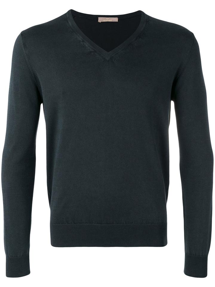 Cruciani - V-neck Jumper - Men - Cotton - 54, Black, Cotton
