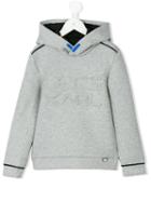 Karl Lagerfeld Kids - Neoprene Hooded Sweatshirt - Kids - Cotton/polyester/spandex/elastane - 12 Yrs, Grey