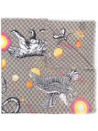 Gucci - Space Animals Print Scarf - Men - Silk/modal - One Size, Nude/neutrals, Silk/modal