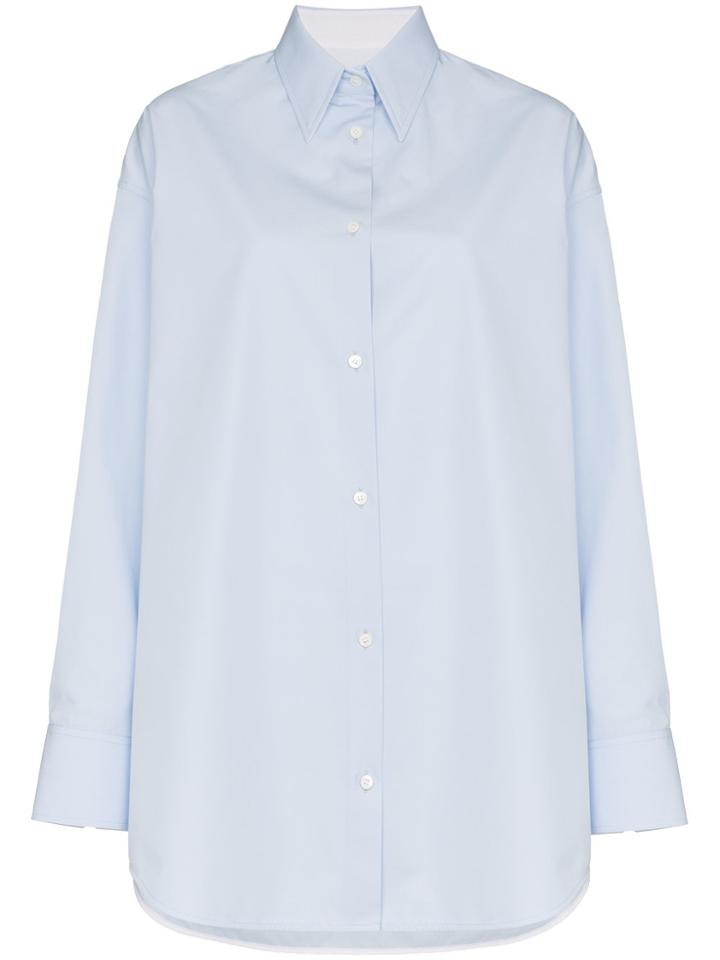 Calvin Klein 205w39nyc Long Sleeve Oversized Shirt - Blue