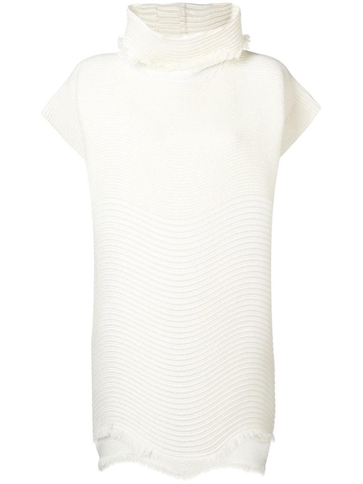 Issey Miyake Wave Knitting Sweater - White