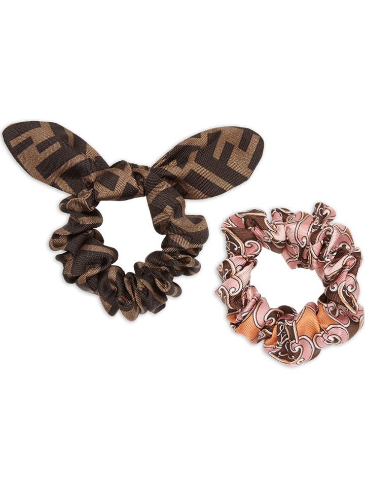 Fendi Set Of Two Hairdbands - Pink