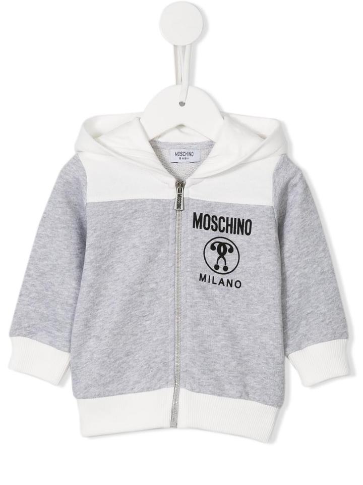 Moschino Kids - Logo Hoodie - Kids - Cotton - 3-6 Mth, Grey