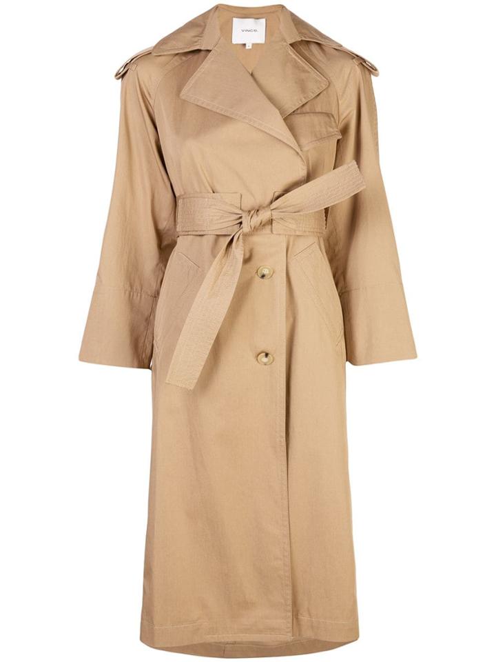 Vince Belted Trench Coat - Neutrals