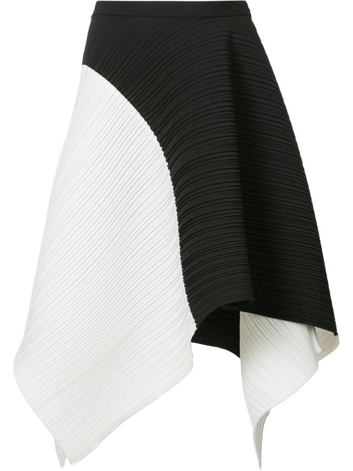 Proenza Schouler - Pleated Asymmetric Skirt - Women - Polyester/spandex/elastane - 3, Women's, White, Polyester/spandex/elastane