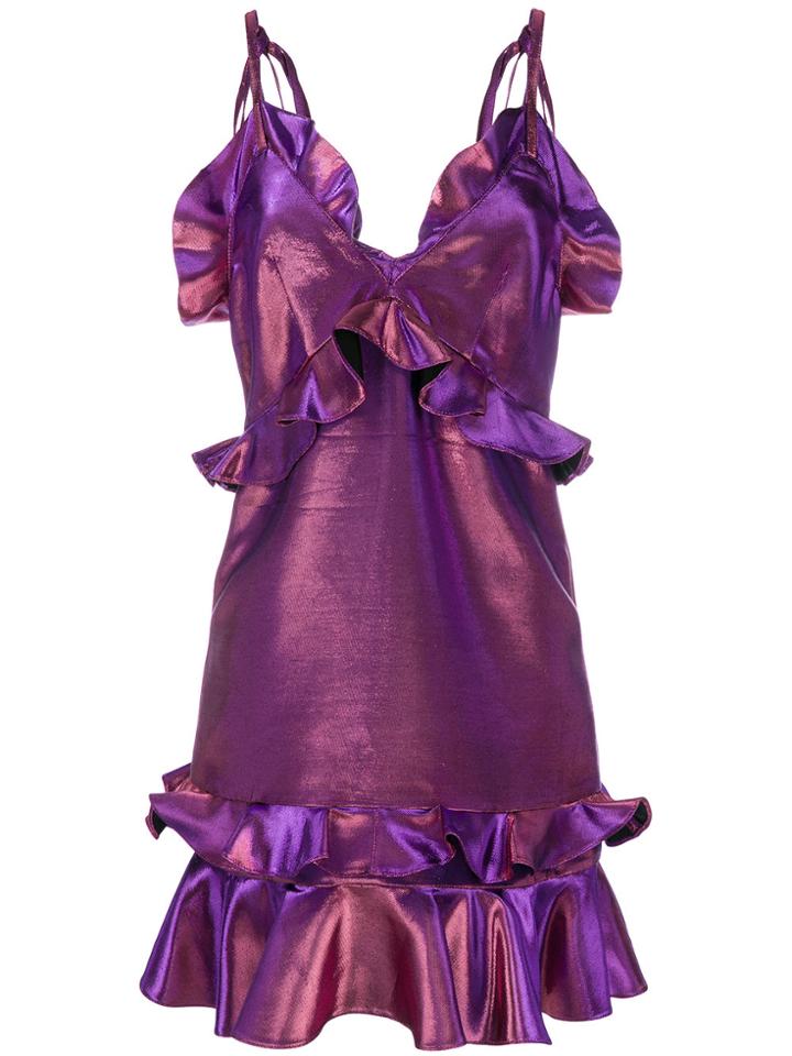 Kenzo Short Ruffled Dress - Pink & Purple