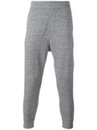 Dropped Crotch Track Pants, Men's, Size: Large, Grey, Cotton, Dsquared2