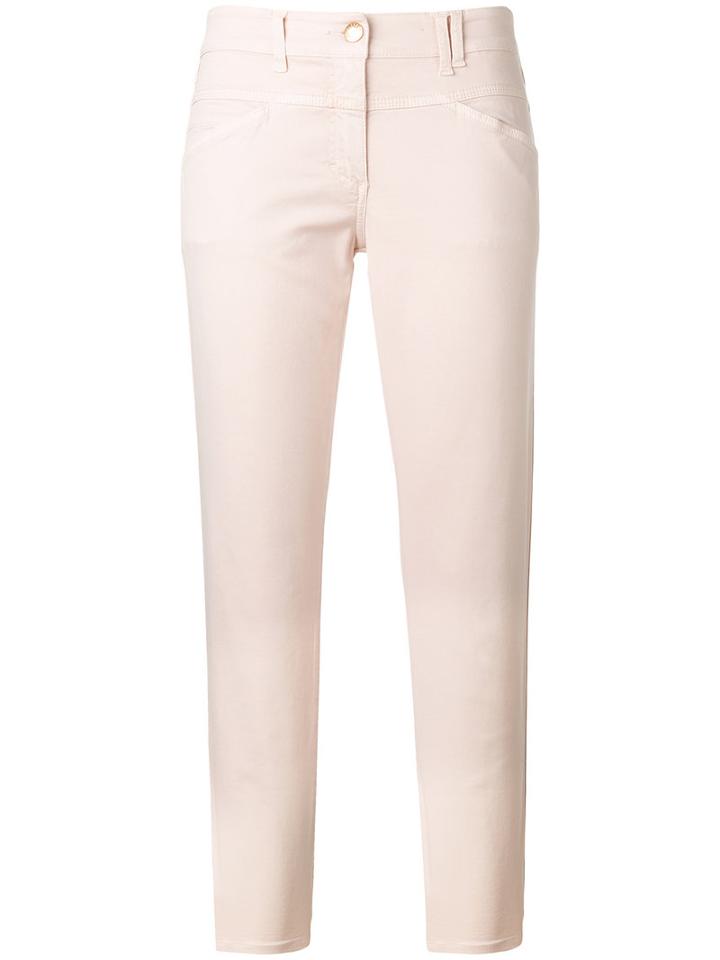 Closed Straight Trousers, Women's, Size: 48, Pink/purple, Cotton/spandex/elastane/lyocell