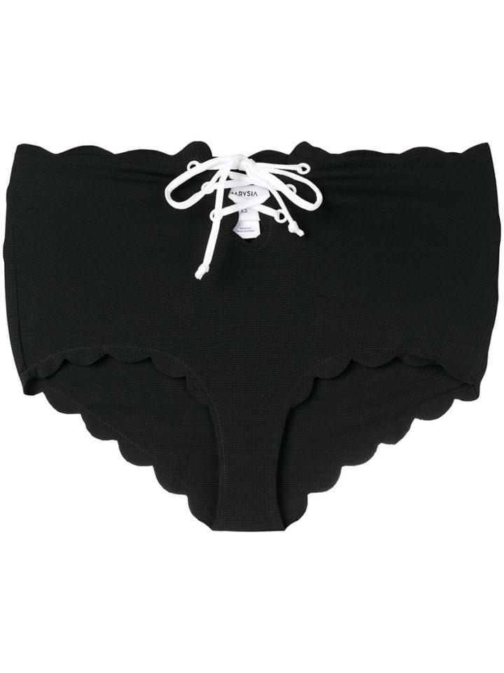 Marysia Riviera Lace-up Bikini Bottom - Black