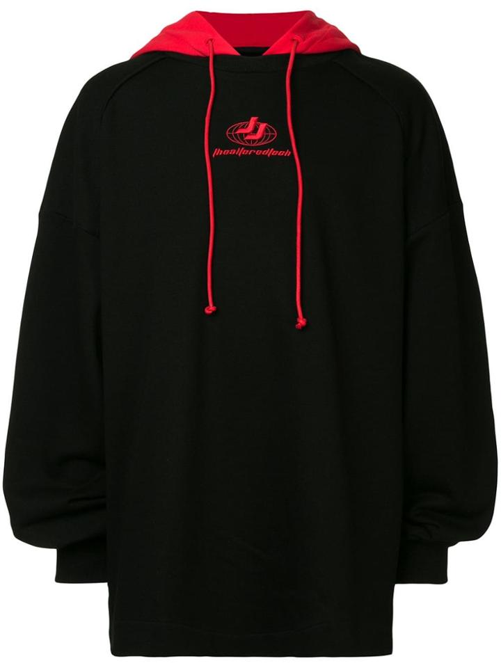 Juun.j Thealte Redtech Contrast Hoodie - Black