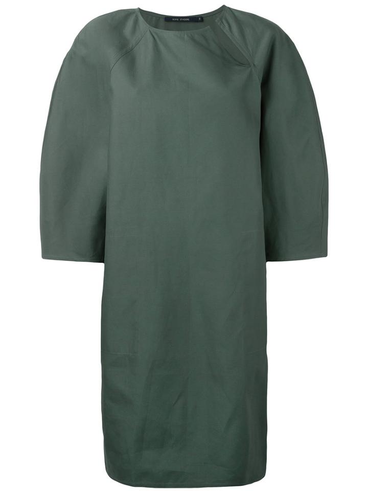 Sofie D'hoore - Three-quarter Sleeve Dress - Women - Cotton - 36, Green, Cotton