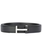 Tom Ford T Buckle Belt, Men's, Size: 105, Black, Calf Leather/metal (other)