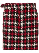 Mcq Alexander Mcqueen Houndstooth Mini Skirt - Red