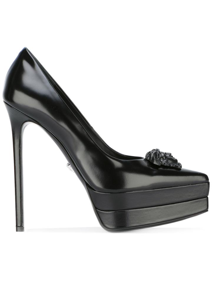 Versace Platform Toe Stilettos - Black