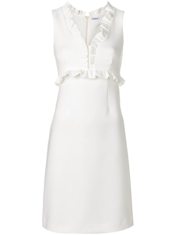 P.a.r.o.s.h. Ruffle Trim Crepe Dress - White