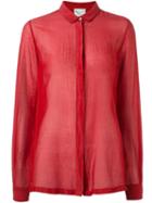 Forte Forte Concealed Fastening Shirt, Women's, Size: Iii, Red, Silk/cotton