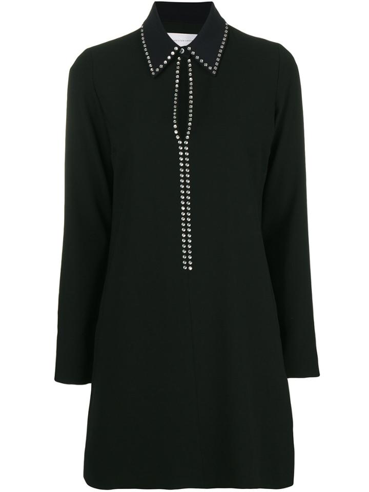 Victoria Victoria Beckham Studded Keyhole Shirt Dress - Black