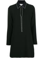 Victoria Victoria Beckham Studded Keyhole Shirt Dress - Black