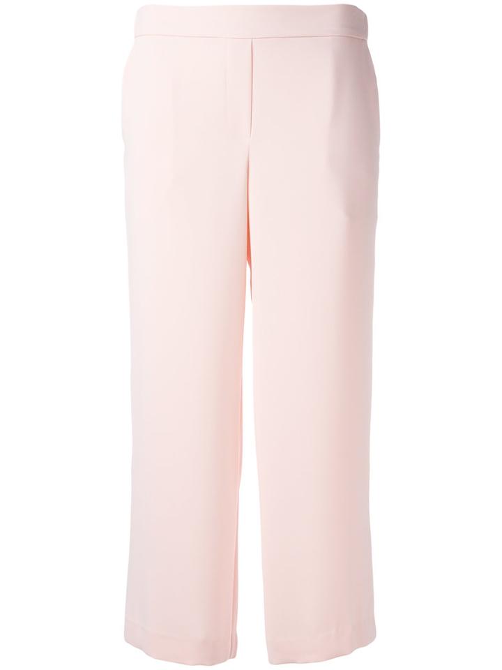 P.a.r.o.s.h. Straight Cropped Trousers, Women's, Pink/purple, Polyester
