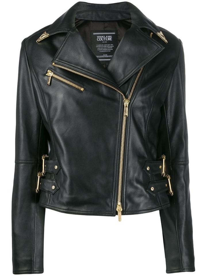 Versace Jeans Couture Collar-tipped Moto Jacket - Black