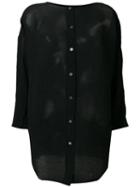 Issey Miyake Cauliflower Textured Shirt, Women's, Black, Polyester