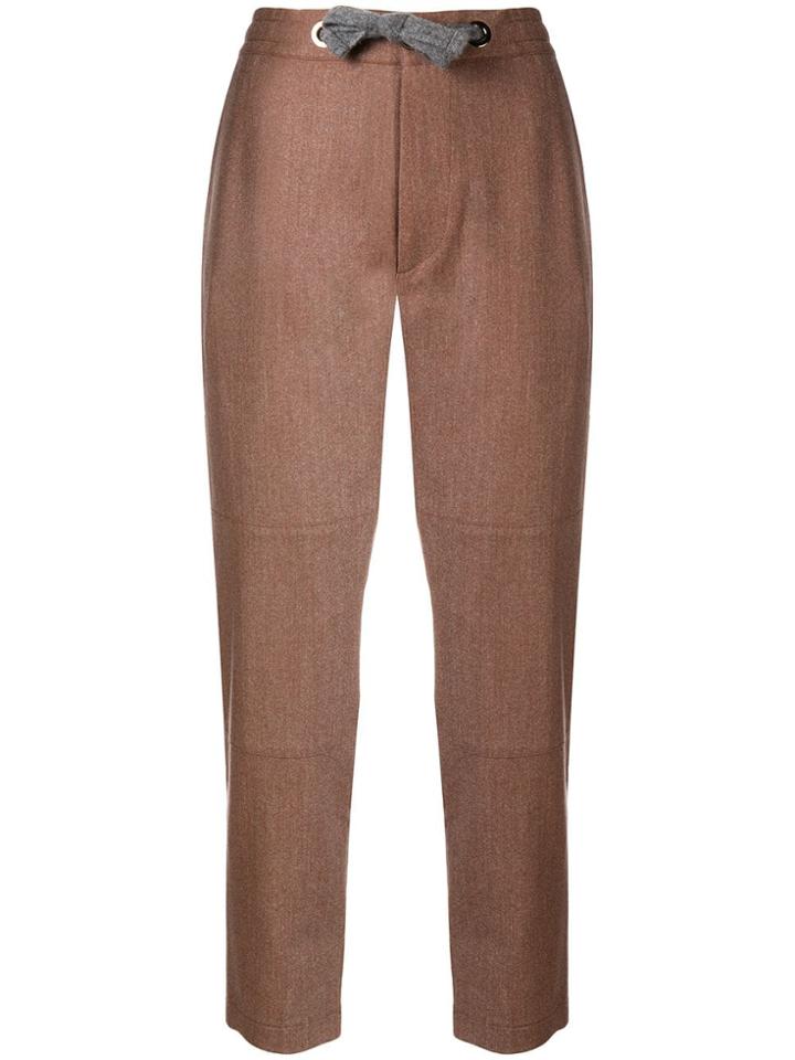 Eleventy Loose Fit Track Pants - Brown